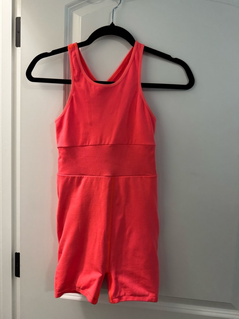 FP Movement by Free People Neon Coral Tank Romper Runsie XS/S - Picture 2 of 5